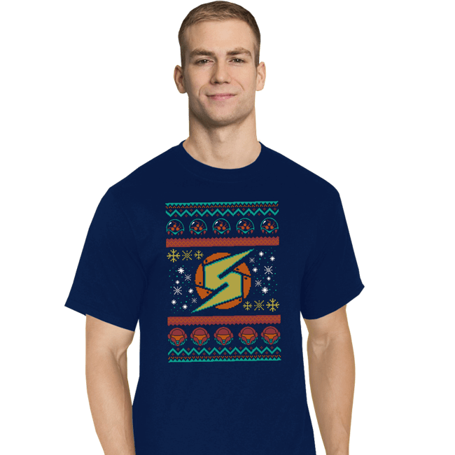 Secret_Shirts T-Shirts, Tall / Large / Navy Ugly Metroid