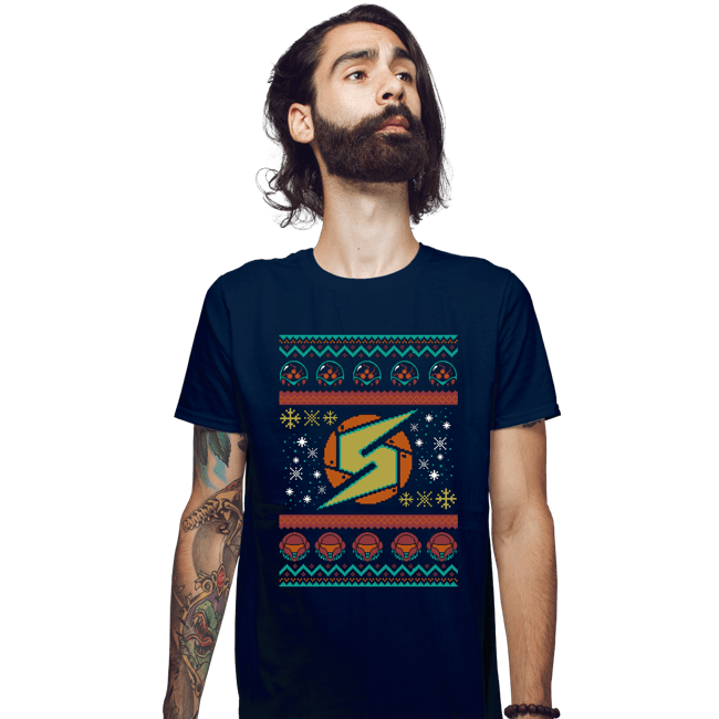 Secret_Shirts Fitted Shirts, Mens / Small / Navy Ugly Metroid