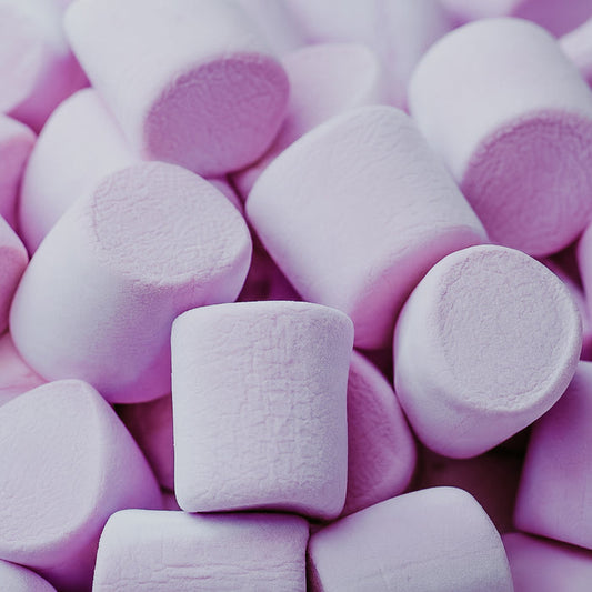 Close-up of violet marshmallows