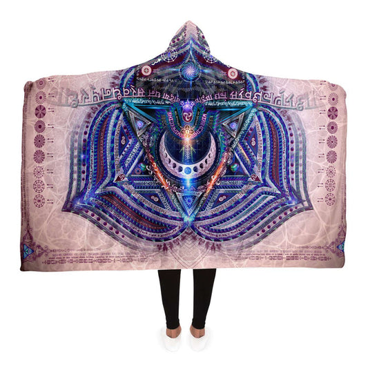 Vishuddha Throat Chakra Hooded Blanket