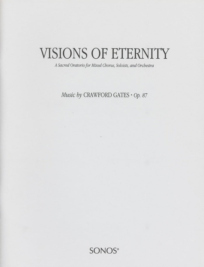 Visions of Eternity - Oratorio (Choruses) | Sheet Music | Jackman Music