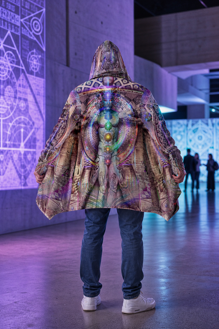 Vitruvian Spirit Micro Fleece Cloak — approved source-faithful editorial view 02