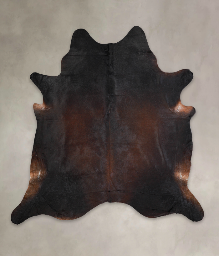 Brown with Red Cowhide Rug #A22017