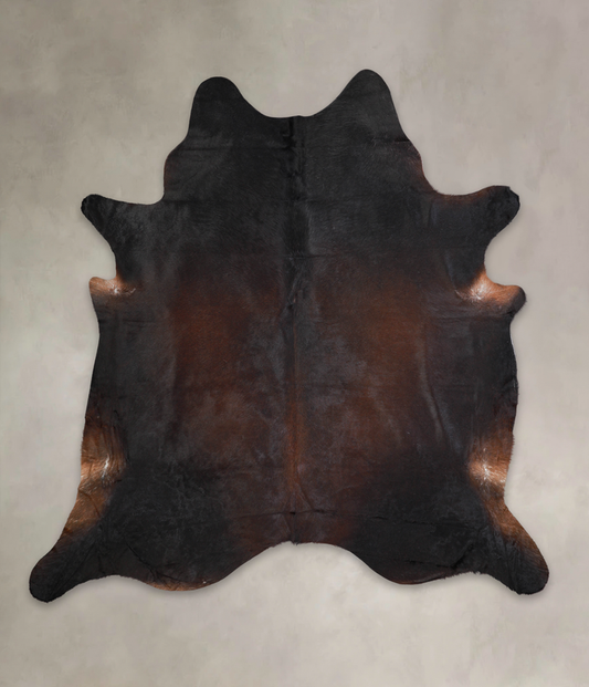 Brown with Red Cowhide Rug #A22017