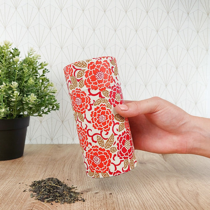 Washi Paper Tea Box - Orange