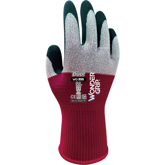 WG-355 DUAL Latex Coated DuaLiner™ Lightweight Dexterity Glove