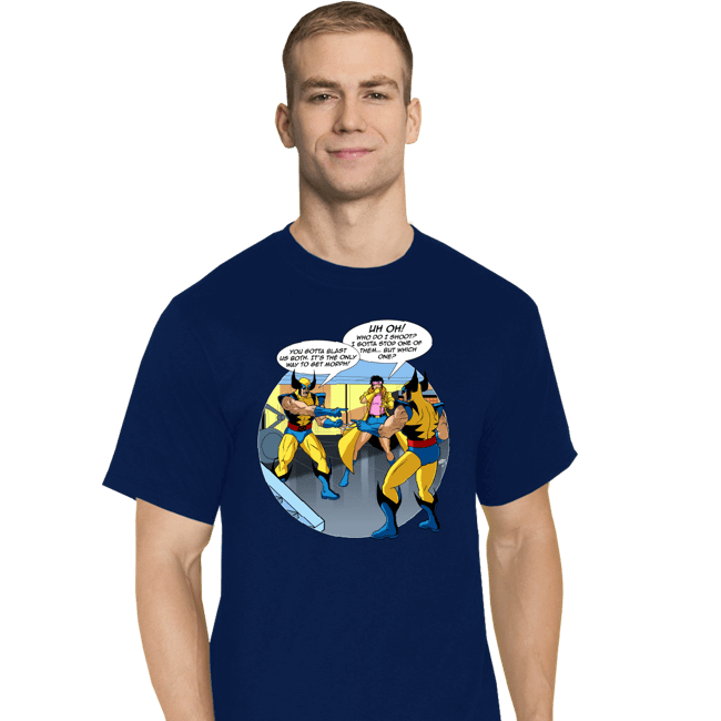 Secret_Shirts T-Shirts, Tall / Large / Navy Will the Real Wolverine Please Stand Up