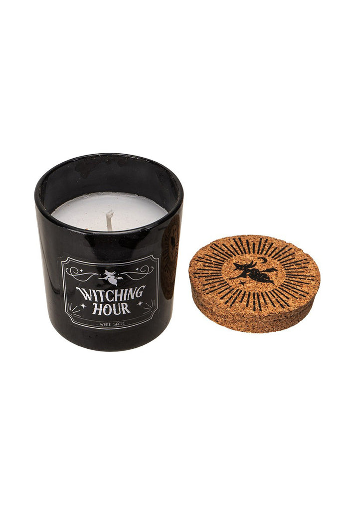 sage scented cleaning witch candle