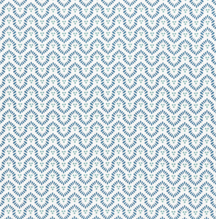 Wynford in Navy & White by Thibaut Pillow Cover