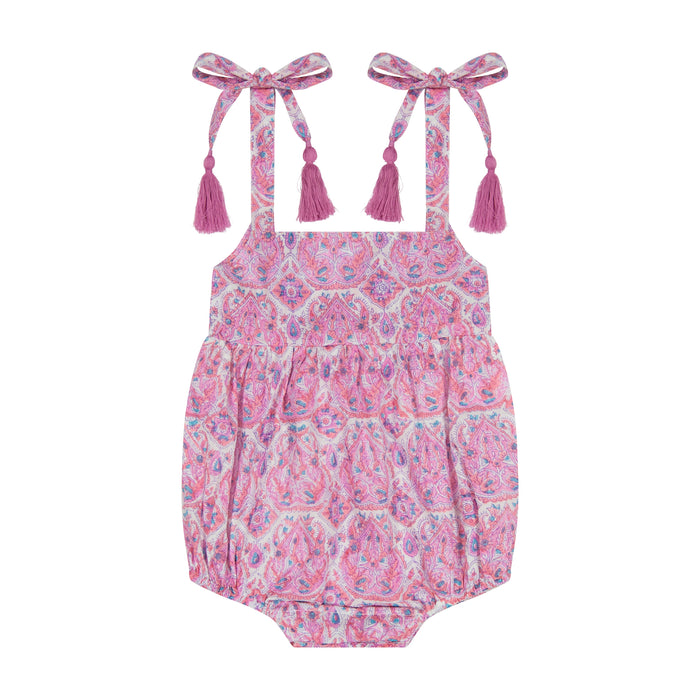 Zoe Baby Romper Pink Paisley